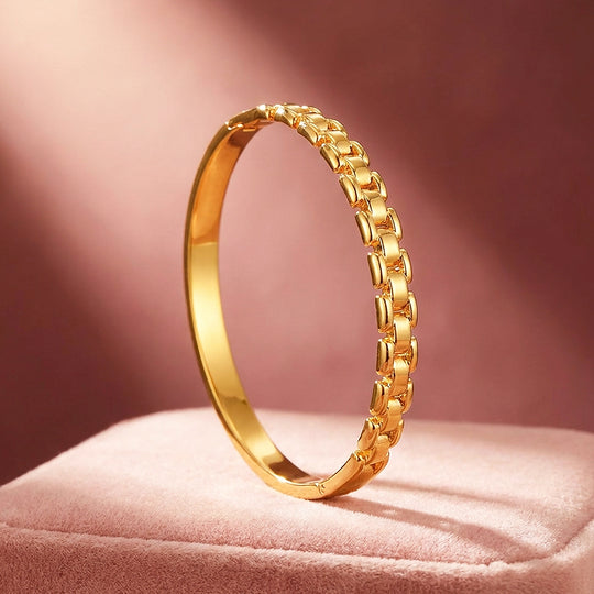Watch-Link Gold Bangle | Luxe6476
