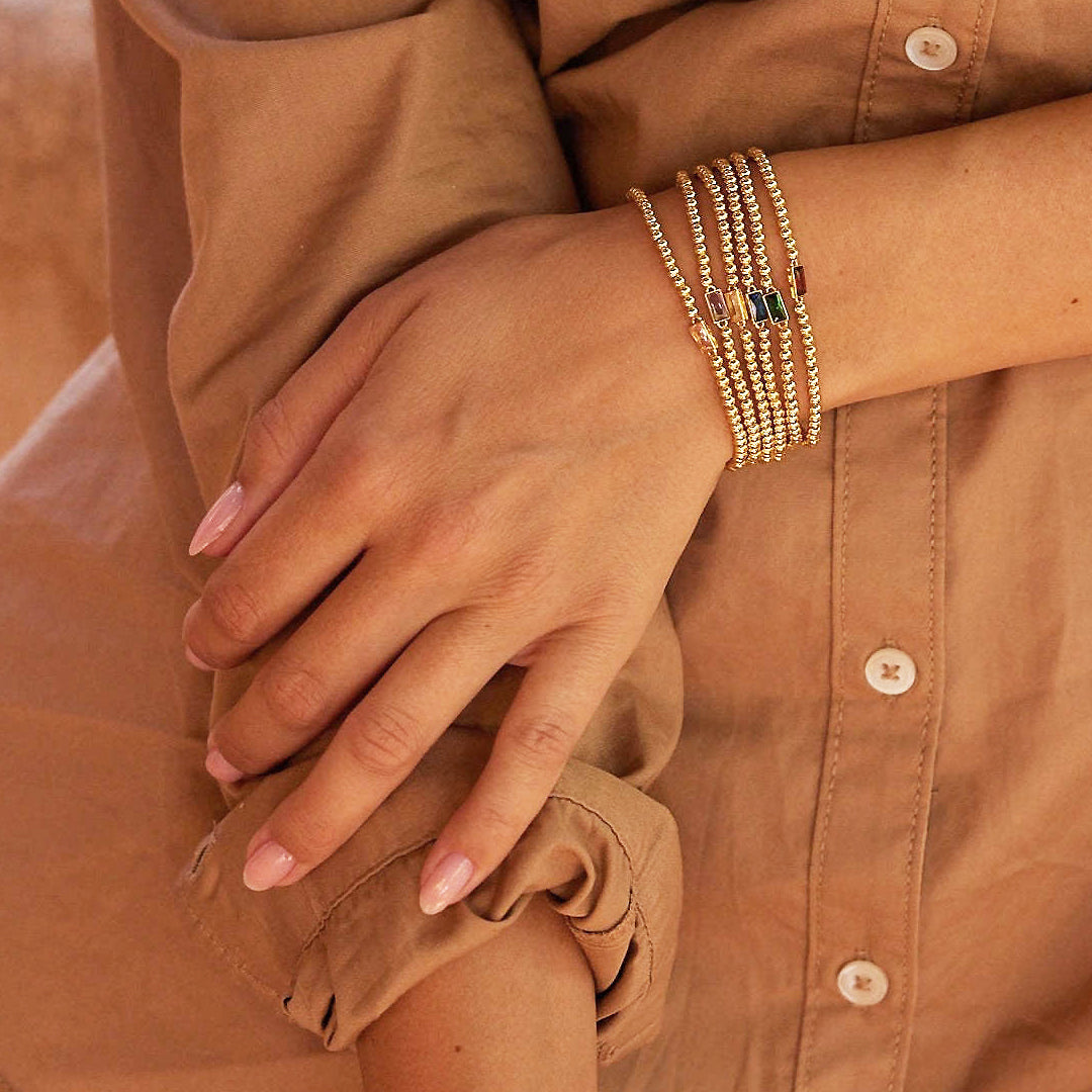 Luxe6496 -The Golden Birthstone Bead Bracelet