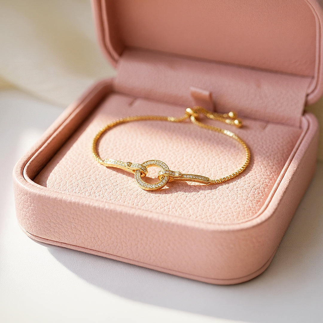 Geometric Halo & Bar Bolo | 18K Gold & White Gold | Luxe6527