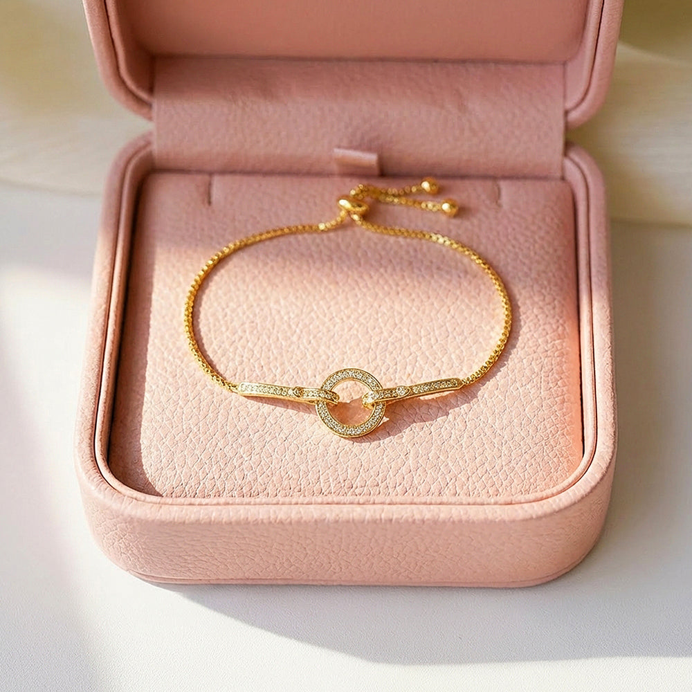 Geometric Halo & Bar Bolo | 18K Gold & White Gold | Luxe6527