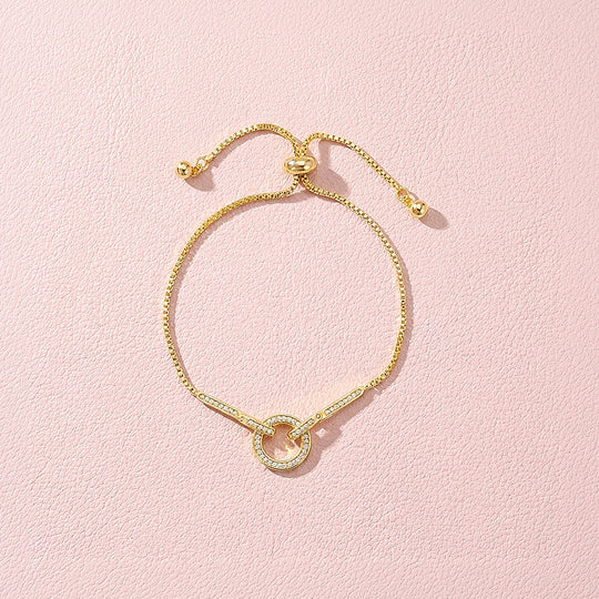 Geometric Halo &amp; Bar Bolo | 18K Gold &amp; White Gold | Luxe6527