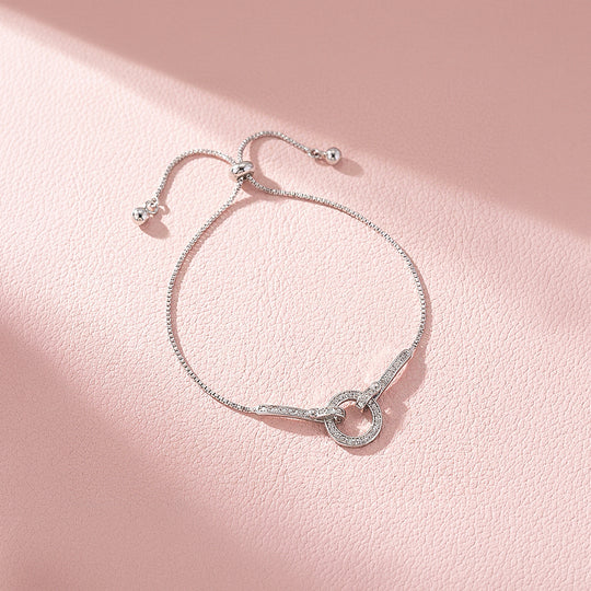 Geometric Halo &amp; Bar Bolo | 18K Gold &amp; White Gold | Luxe6527