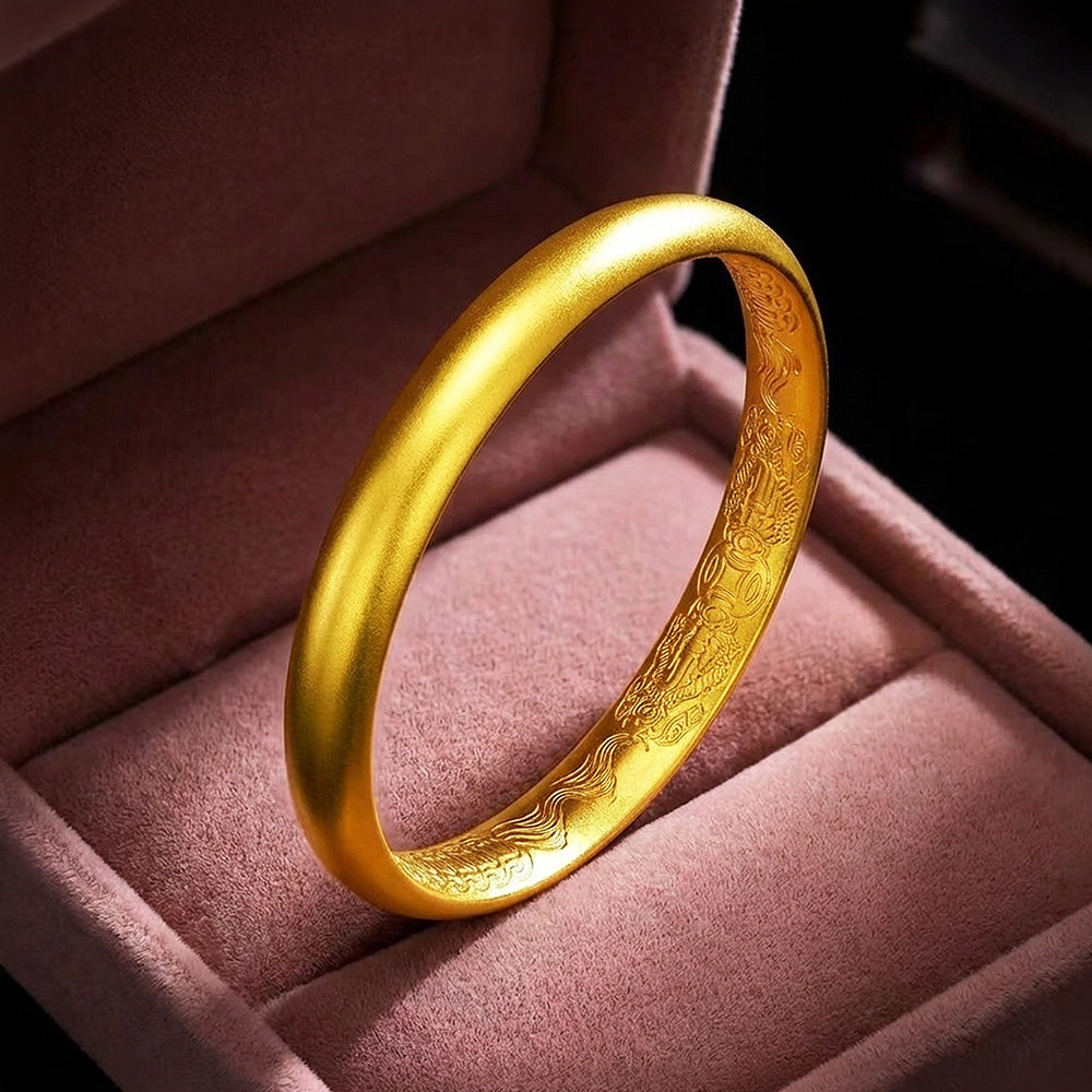 Pixiu Engraved Gold Bangle Bracelet | Luxe6542 - bangle | Singapore Jewellery, Wedding Rings & Gifts | Same Day Delivery | Tiara.com.sg