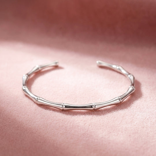 Bamboo Joint Cuff Bangle Bracelet | Luxe6552 - bangle | Singapore Jewellery, Wedding Rings &amp; Gifts | Same Day Delivery | Tiara.com.sg