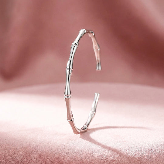 Bamboo Joint Cuff Bangle Bracelet | Luxe6552 - bangle | Singapore Jewellery, Wedding Rings &amp; Gifts | Same Day Delivery | Tiara.com.sg