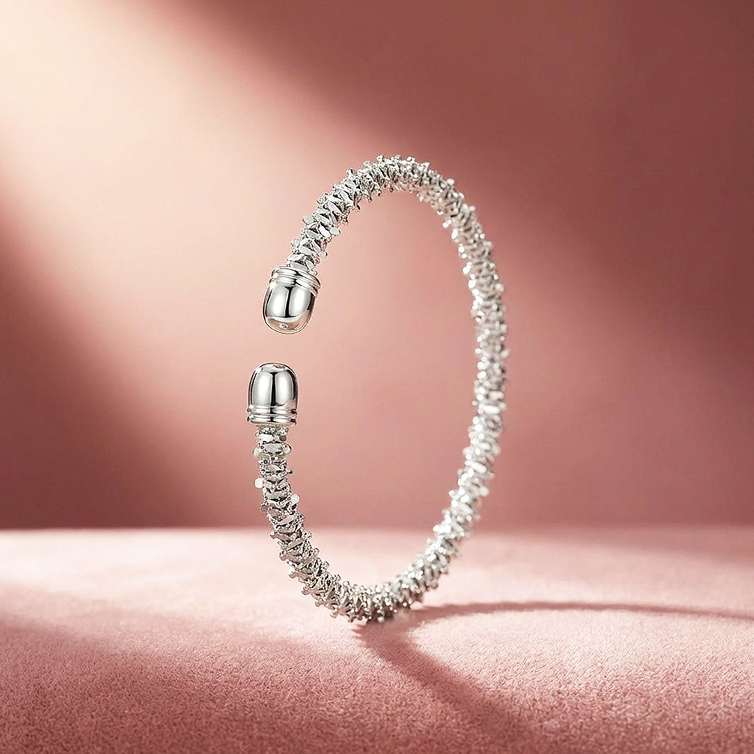 Stellar Textured Cuff | Luxe6557 - bangle | Singapore Jewellery, Wedding Rings &amp; Gifts | Same Day Delivery | Tiara.com.sg
