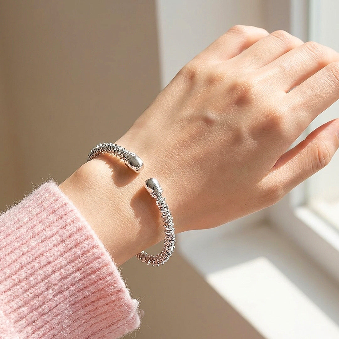 Stellar Textured Cuff | Luxe6557 - bangle | Singapore Jewellery, Wedding Rings &amp; Gifts | Same Day Delivery | Tiara.com.sg