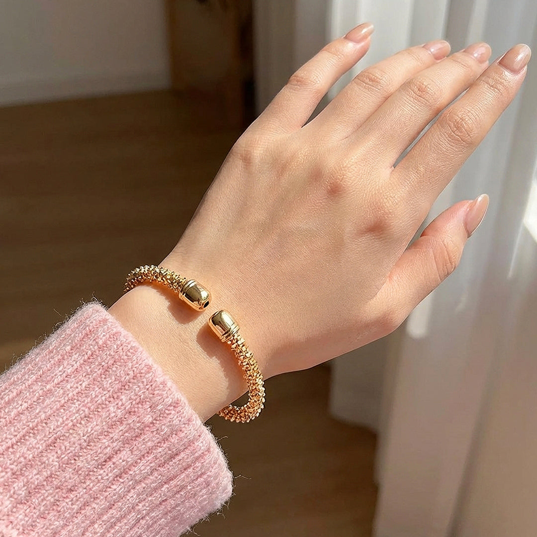Stellar Textured Cuff | Luxe6557 - bangle | Singapore Jewellery, Wedding Rings & Gifts | Same Day Delivery | Tiara.com.sg