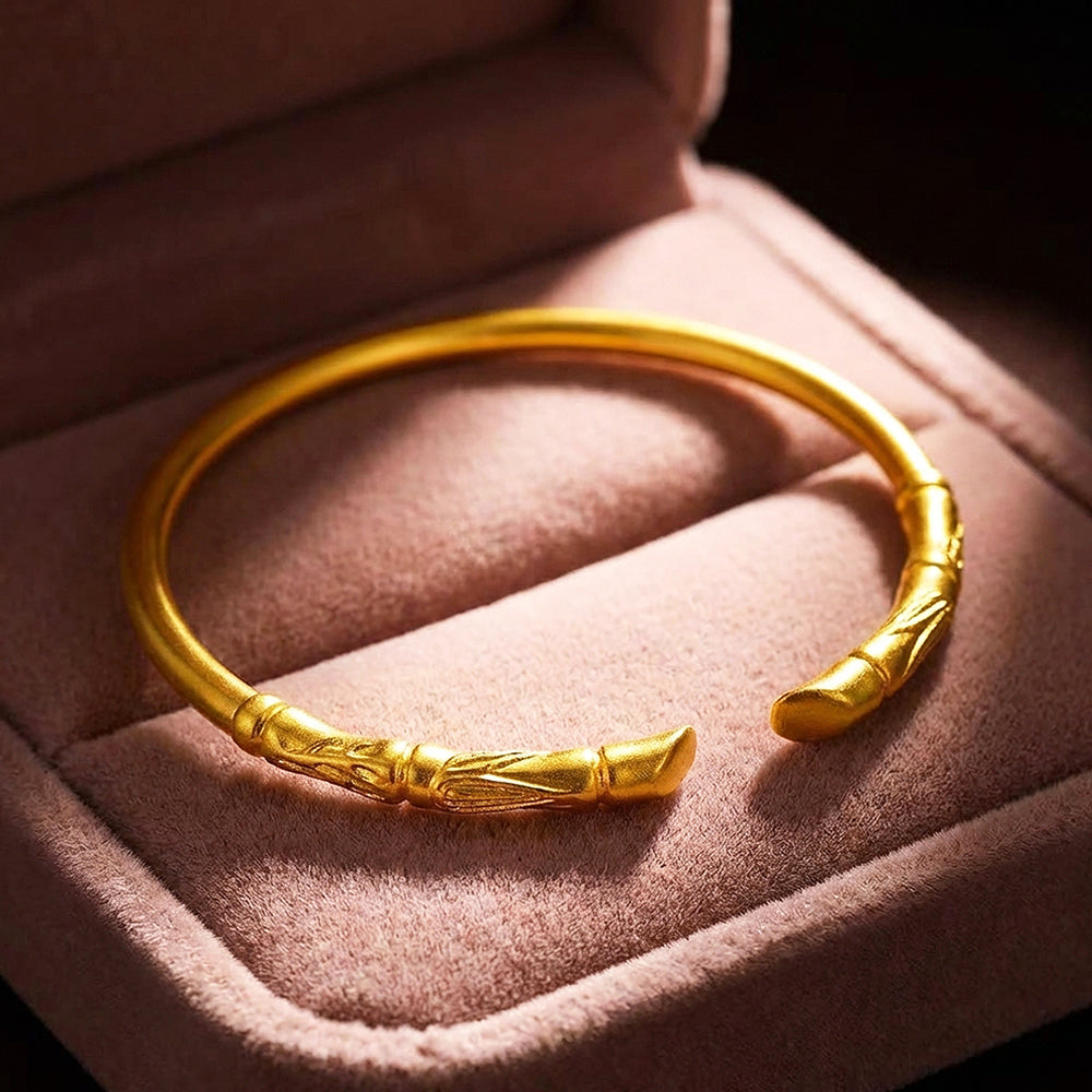 Bamboo Node Gold Cuff | Luxe6560 - bangle | Singapore Jewellery, Wedding Rings & Gifts | Same Day Delivery | Tiara.com.sg
