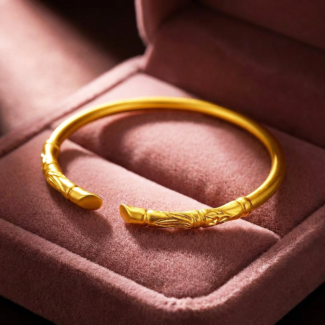 Bamboo Node Gold Cuff | Luxe6560 - bangle | Singapore Jewellery, Wedding Rings & Gifts | Same Day Delivery | Tiara.com.sg