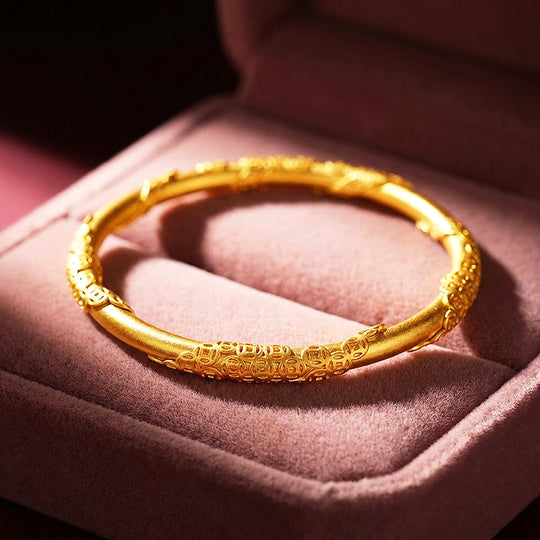 Coin Prosperity Gold Bangle Luxe6561 - bangle | Singapore Jewellery, Wedding Rings &amp; Gifts | Same Day Delivery | Tiara.com.sg