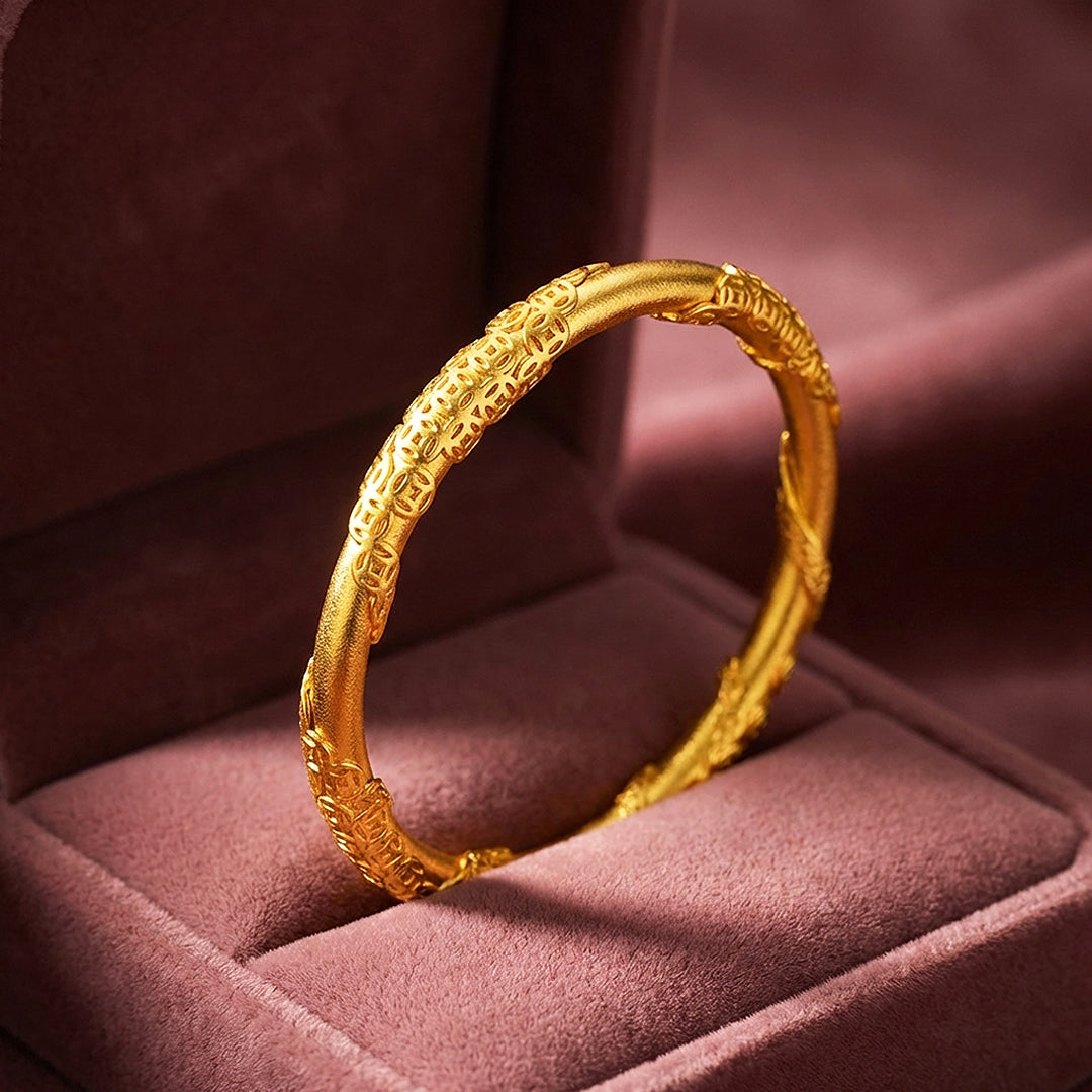 Coin Prosperity Gold Bangle Luxe6561 - bangle | Singapore Jewellery, Wedding Rings &amp; Gifts | Same Day Delivery | Tiara.com.sg