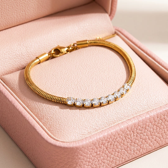 Elegant Gold Snake Chain Bracelet | Luxe6562