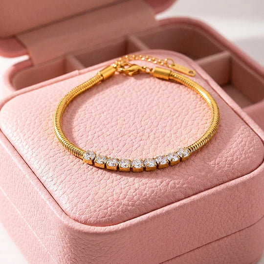 Elegant Gold Snake Chain Bracelet | Luxe6562