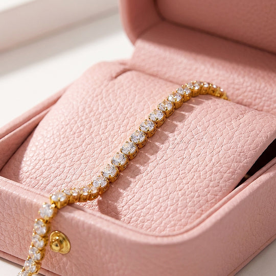 Dainty Gold Tennis Bracelet | Luxe6566