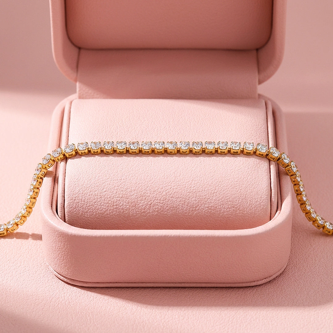 Dainty Gold Tennis Bracelet | Luxe6566