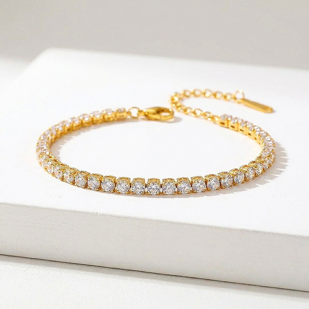 Dainty Gold Tennis Bracelet | Luxe6566