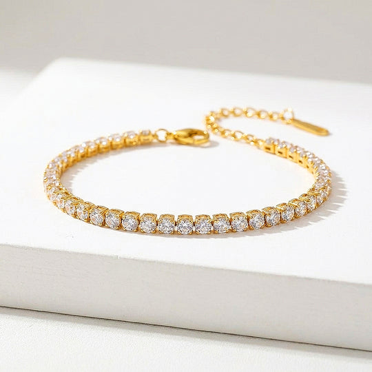 Dainty Gold Tennis Bracelet | Luxe6566