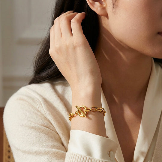 Oval Link Toggle Chain Bracelet | Luxe6588