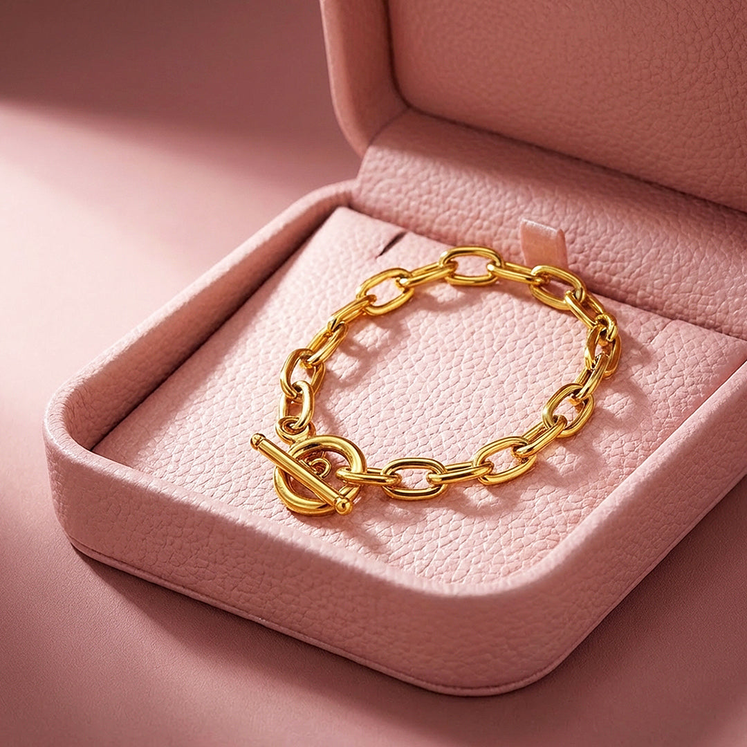Oval Link Toggle Chain Bracelet | Luxe6588