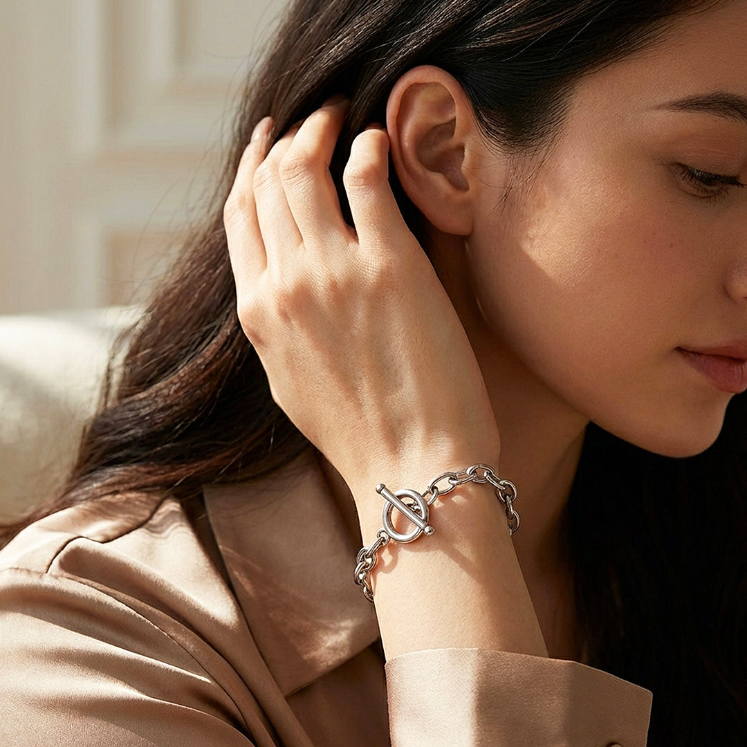 Oval Link Toggle Chain Bracelet | Luxe6588