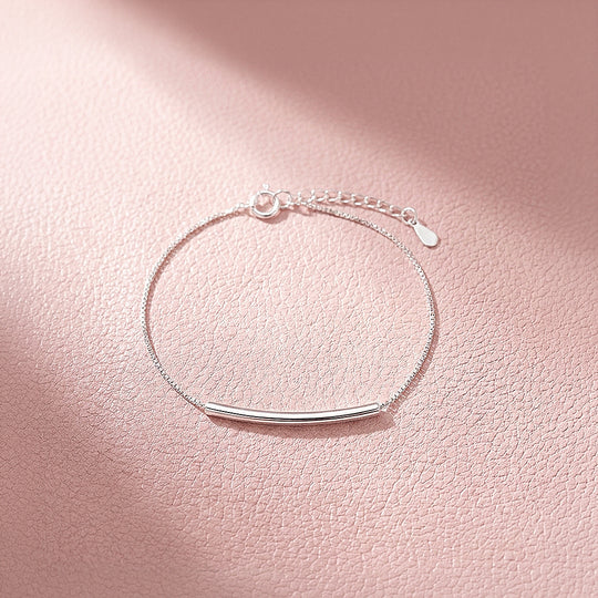 Curved Bar Box Chain Bracelet | Luxe6593
