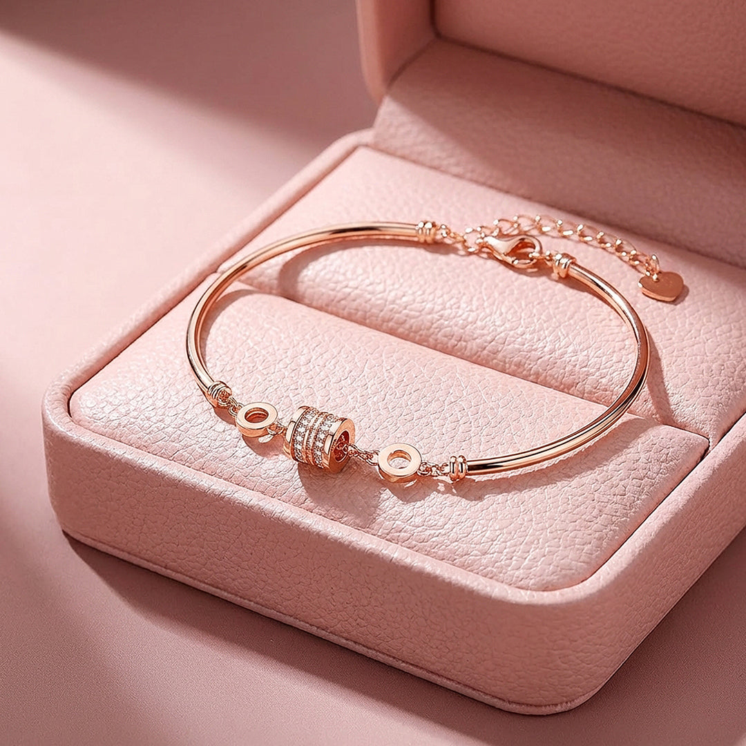 Pavé Barrel Charm Cuff Bracelet | Luxe6612