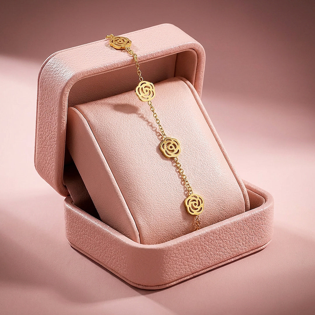 Rose Charm Chain Bracelet | Luxe6616
