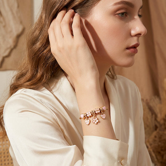 Love &amp; Flower Charm Bracelet | Luxe6618
