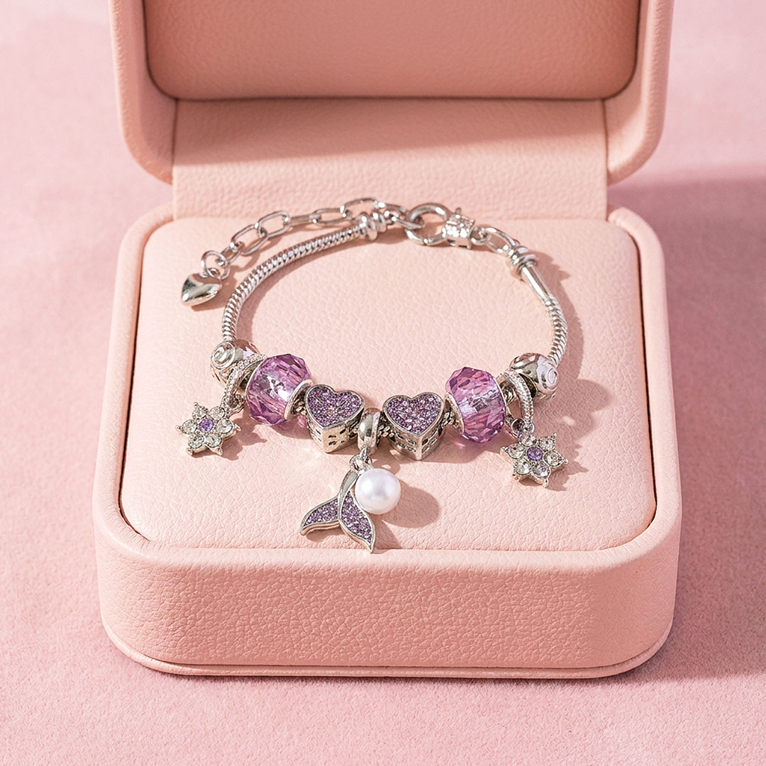 Mermaid Tail Charm Bracelet | Diamond Simulant | Luxe6622