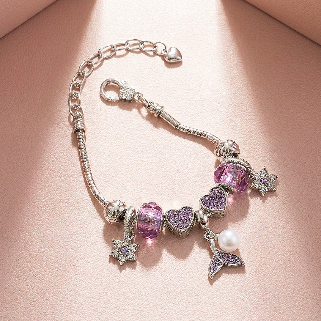 Mermaid Tail Charm Bracelet | Diamond Simulant | Luxe6622
