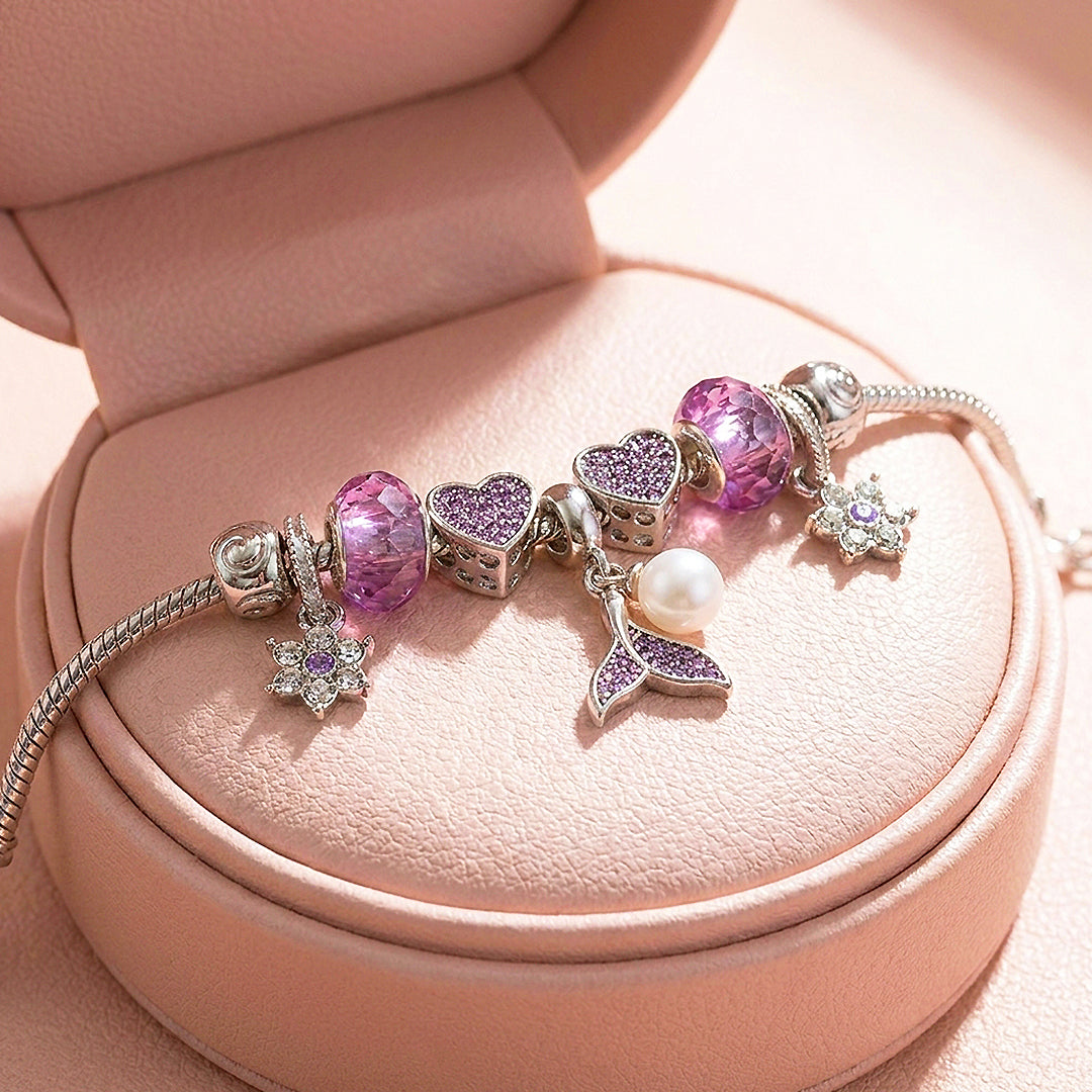 Mermaid Tail Charm Bracelet | Diamond Simulant | Luxe6622