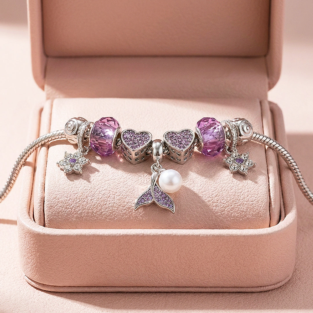 Mermaid Tail Charm Bracelet | Diamond Simulant | Luxe6622