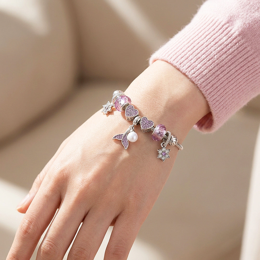 Mermaid Tail Charm Bracelet | Diamond Simulant | Luxe6622