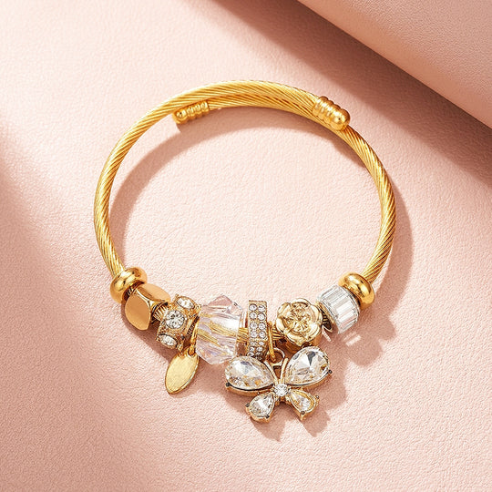 Butterfly Charm Bangle | Diamond Simulant | Luxe6629