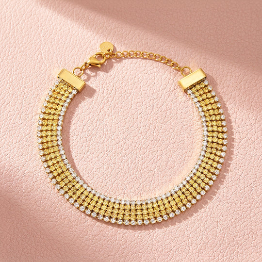 Five-Row Tennis Bracelet | Diamond Simulant | Luxe6633