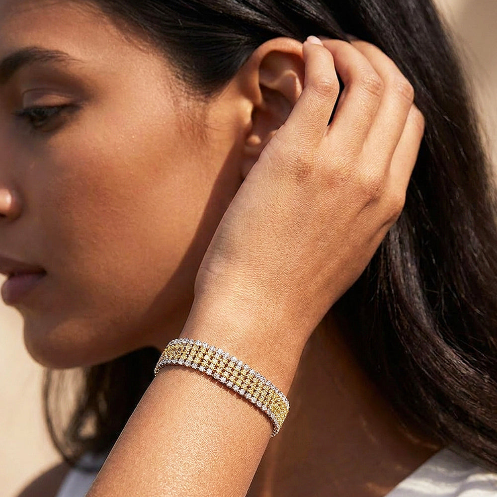 Five-Row Tennis Bracelet | Diamond Simulant | Luxe6633