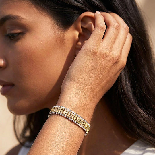 Five-Row Tennis Bracelet | Diamond Simulant | Luxe6633