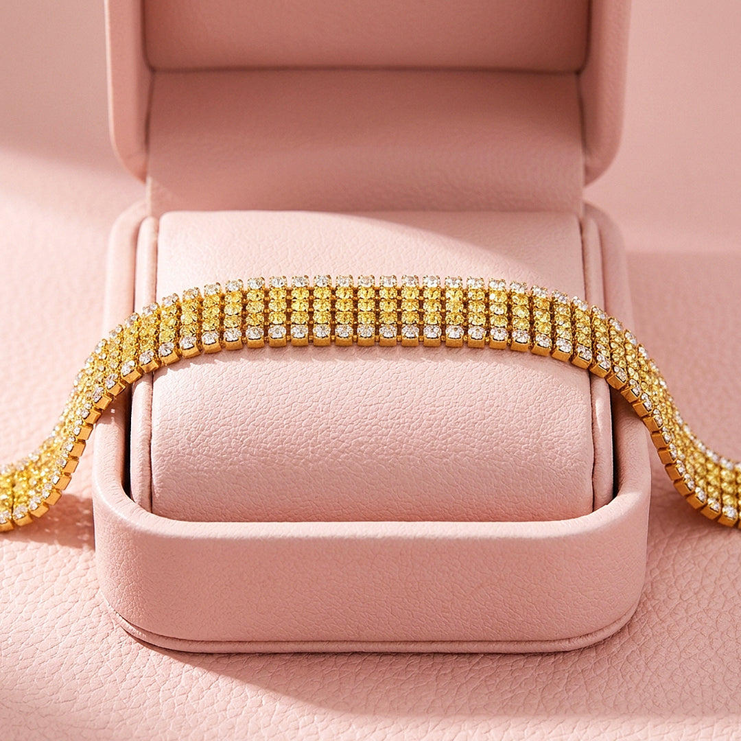 Five-Row Tennis Bracelet | Diamond Simulant | Luxe6633