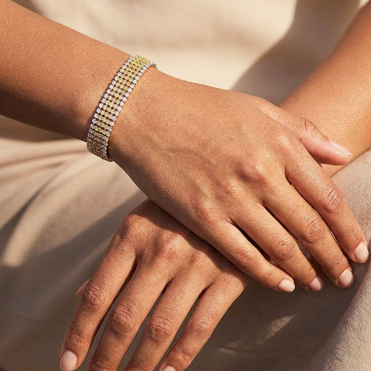 Five-Row Tennis Bracelet | Diamond Simulant | Luxe6633