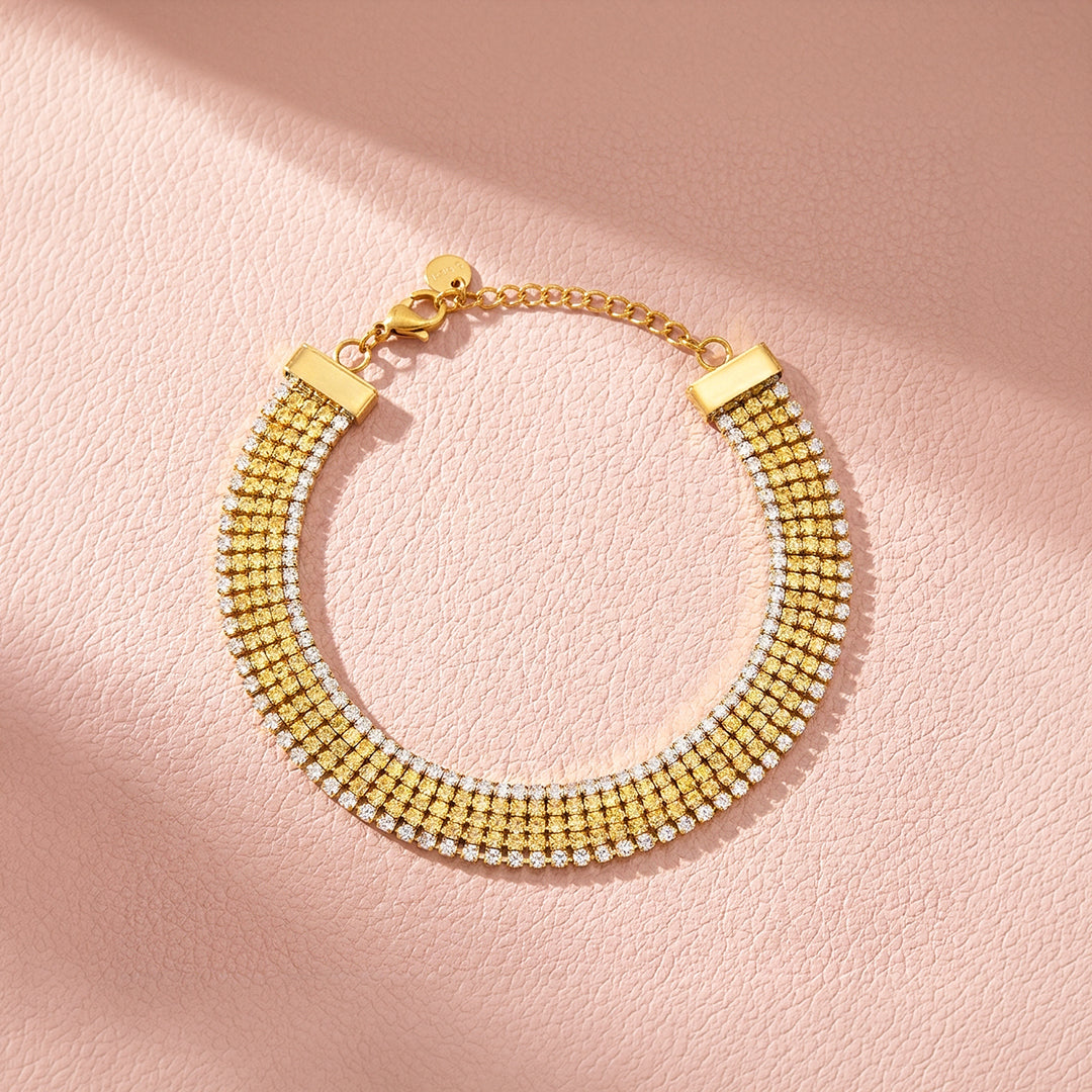 Five-Row Tennis Bracelet | Diamond Simulant | Luxe6633
