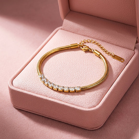 Elegant Gold Snake Chain Bracelet | Luxe6562