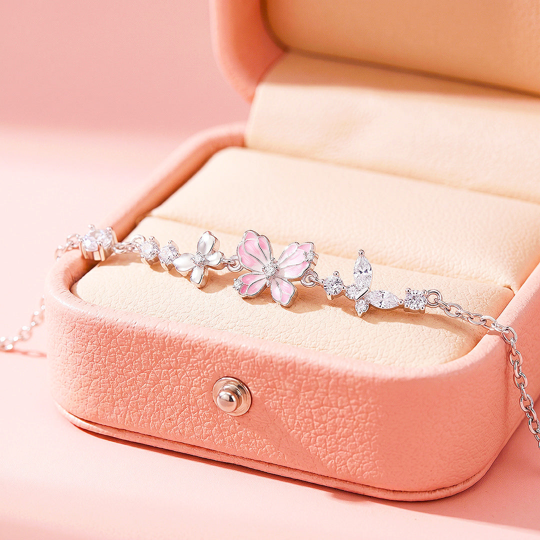Pink Butterfly Garden Bracelet | Luxe6653