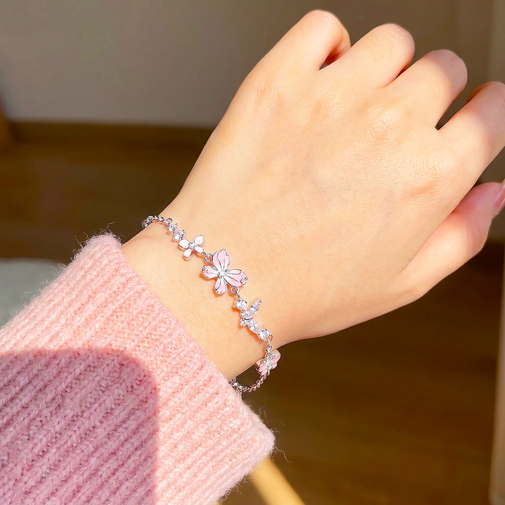 Pink Butterfly Garden Bracelet | Luxe6653