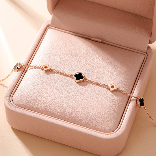 Black Clover Chain Bracelet | 925 Sterling Silver | Luxe6687