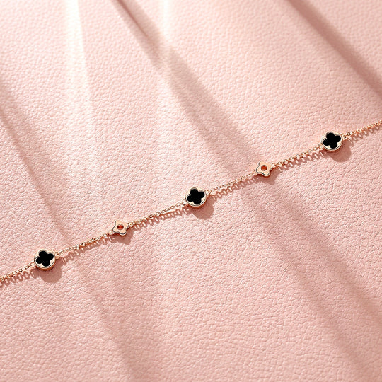 Black Clover Chain Bracelet | 925 Sterling Silver | Luxe6687