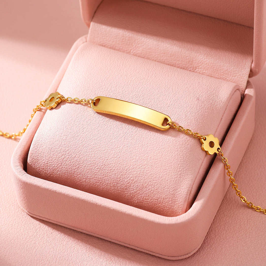 Flower Charm Bar Bracelet | Luxe6697