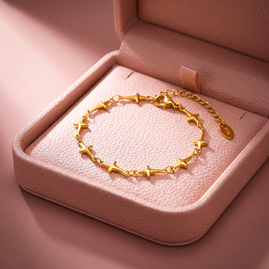 Four-Point Star Link Bracelet | Luxe6700