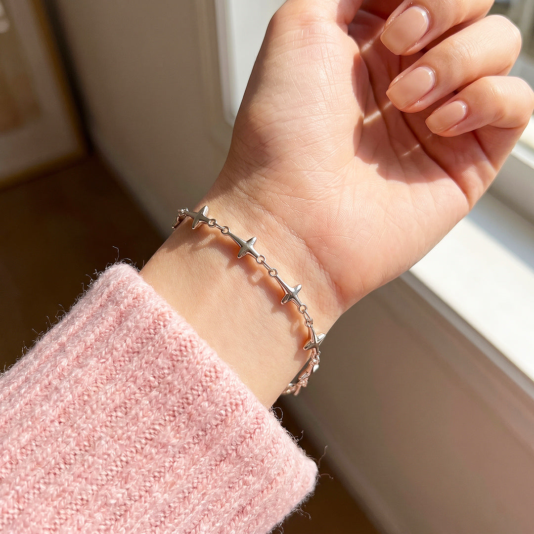 Four-Point Star Link Bracelet | Luxe6700