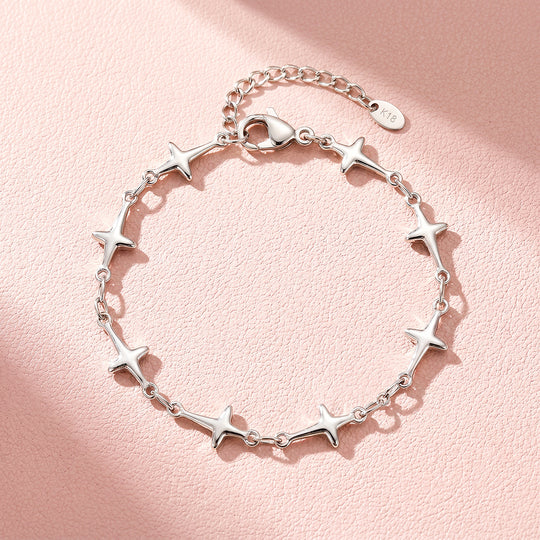 Four-Point Star Link Bracelet | Luxe6700